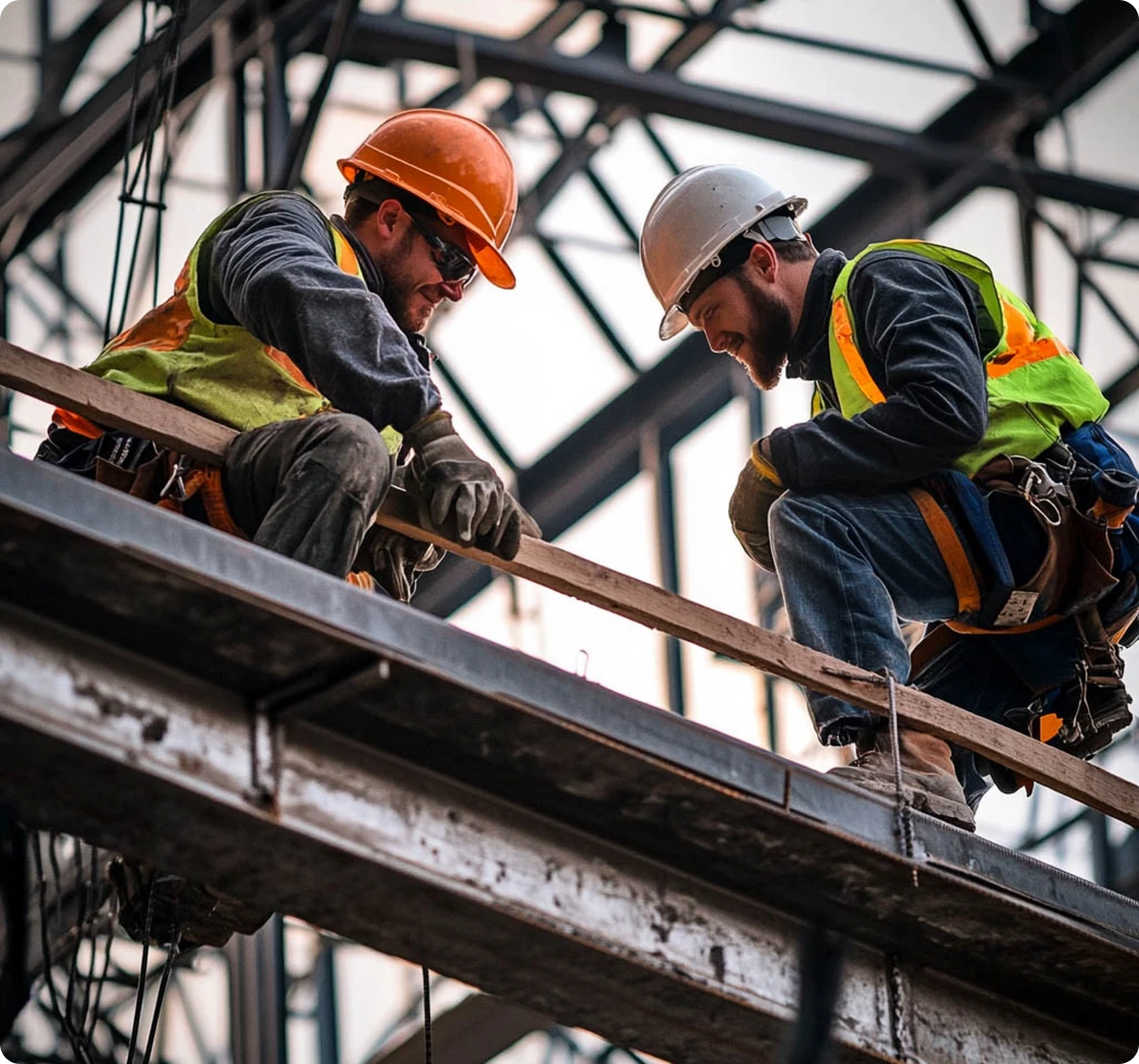 Zespół CoreLTB Builders na budowie